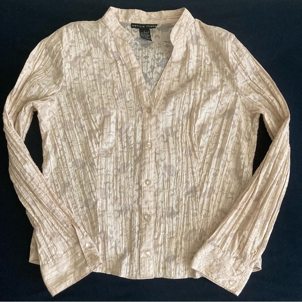 ANTILIA FEMME beige blouse - Picture 3 of 7